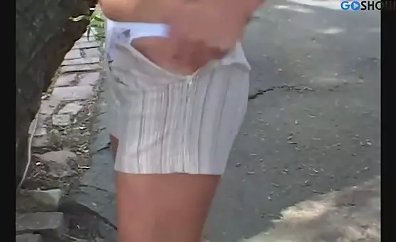 Outdoor Blowjobs Fucking with Erect Brunette Babe
